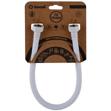 Шланг водяний TUCAI TAQ PREMIUM GRIF 1/2&Prime;x1/2&Prime; BВ 0,3м.АНТИКОР. ACB HG-1212-300 (Білий Мат) 209971 29278 фото